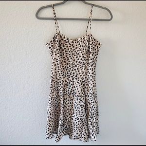 & Other Stories leopard mini skater dress